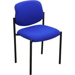 MÍO ES TUYO | Silla de Visita | Modelo MAE | Multiusos para Oficina, hogar, Escuela | Estructura de Metal | Color Azul