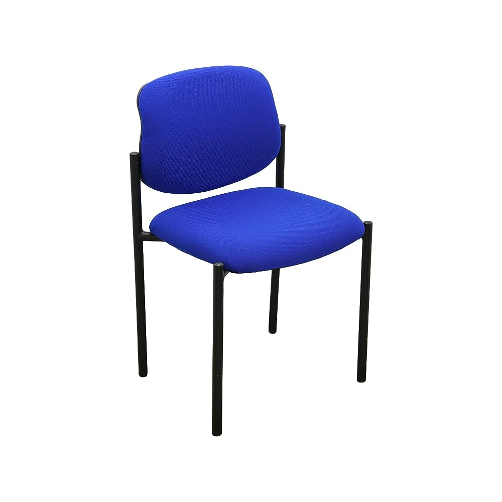 MÍO ES TUYO | Silla de Visita | Modelo MAE | Multiusos para Oficina, hogar, Escuela | Estructura de Metal | Color Azul