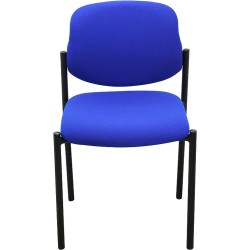 MÍO ES TUYO | Silla de Visita | Modelo MAE | Multiusos para Oficina, hogar, Escuela | Estructura de Metal | Color Azul