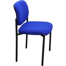 MÍO ES TUYO | Silla de Visita | Modelo MAE | Multiusos para Oficina, hogar, Escuela | Estructura de Metal | Color Azul