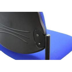 MÍO ES TUYO | Silla de Visita | Modelo MAE | Multiusos para Oficina, hogar, Escuela | Estructura de Metal | Color Azul