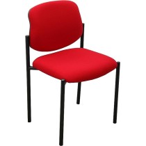 MÍO ES TUYO | Silla de Visita | Modelo MAE | Multiusos para Oficina, hogar, Escuela | Estructura de Metal | Color Rojo