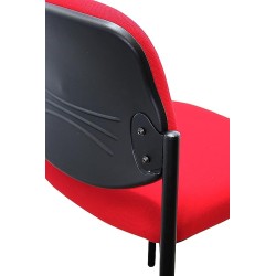 MÍO ES TUYO | Silla de Visita | Modelo MAE | Multiusos para Oficina, hogar, Escuela | Estructura de Metal | Color Rojo