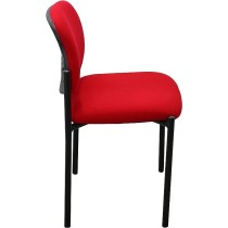 MÍO ES TUYO | Silla de Visita | Modelo MAE | Multiusos para Oficina, hogar, Escuela | Estructura de Metal | Color Rojo