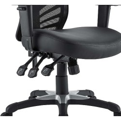 LexMod EEI-755-BLK Articulate Mesh Office Chair with Fully Adjustable Seat, Black Vinyl