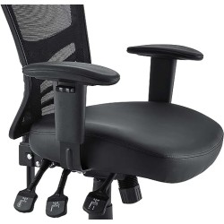 LexMod EEI-755-BLK Articulate Mesh Office Chair with Fully Adjustable Seat, Black Vinyl