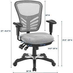 LexMod EEI-757-GRY Articulate Office Chair, Gray