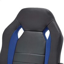 Amazon Basics - Silla de oficina estilo carreras y juegos, piel sintética, color azul