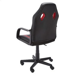 Amazon Basics - Silla de oficina estilo carreras y juegos, color rojo