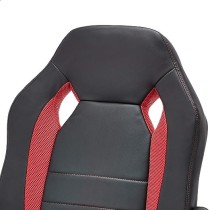 Amazon Basics - Silla de oficina estilo carreras y juegos, color rojo
