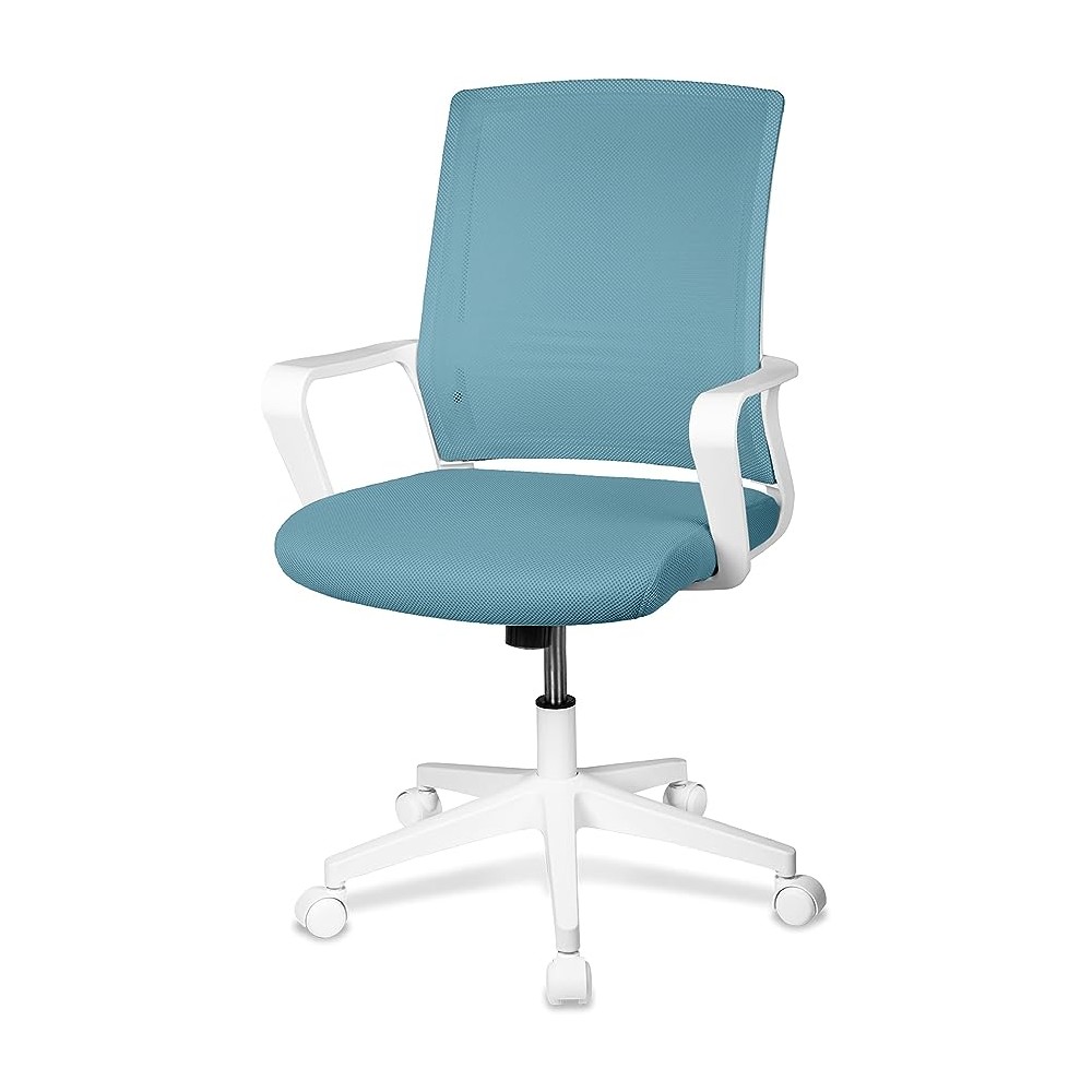 MAGMALIFE Silla Ergonómica de Escritorio con Respaldo de Malla Transpirable, Moderna y Elegante (Azul Cerúleo)