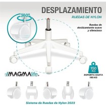 MAGMALIFE Silla Ergonómica de Escritorio con Respaldo de Malla Transpirable, Moderna y Elegante (Azul Cerúleo)