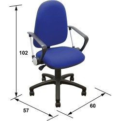 MÍO ES TUYO | Silla EJECUTIVA Grace | para casa u Oficina | Medidas 60 x 57 x 102 cm | Color Azul