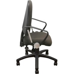 MÍO ES TUYO | Silla Operativa | Modelo Grace | Silla acojinada con Altura Ajustable y Coderas | para casa u Oficina Color Gris