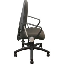 MÍO ES TUYO | Silla Operativa | Modelo Grace | Silla acojinada con Altura Ajustable y Coderas | para casa u Oficina Color Gris