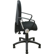 MÍO ES TUYO | Silla Operativa | Modelo Grace | Silla acojinada con Altura Ajustable y Coderas | para casa u Oficina Color Negro