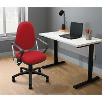 MÍO ES TUYO | Silla EJECUTIVA Grace | para casa u Oficina | Medidas 60 x 57 x 102 cm | Color Rojo