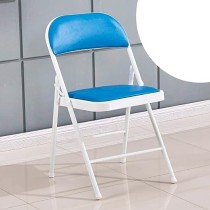 Ilios Innova Silla Plegable acojinada para Oficina, Exteriores, Home Office ergonomica (Azul Cielo)