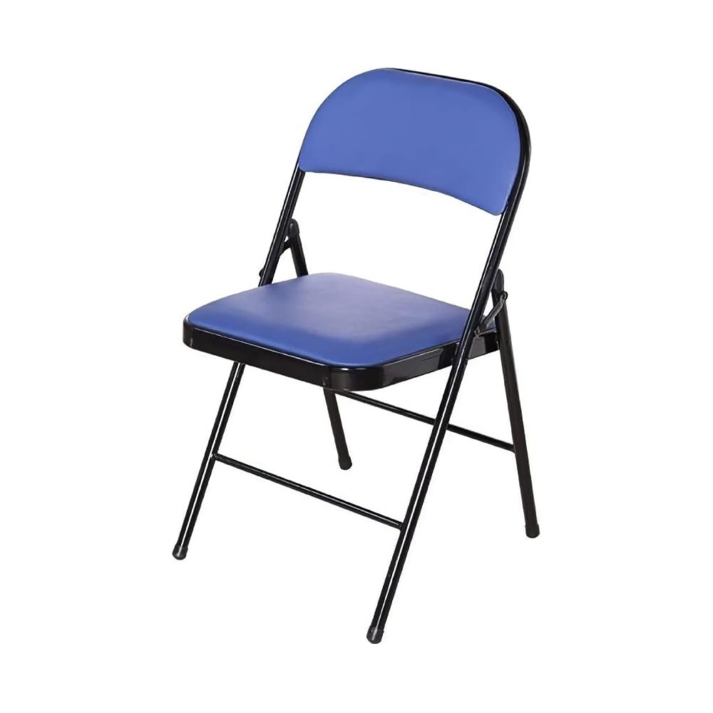 Ilios Innova Silla Plegable acojinada para Oficina, Exteriores, Home Office ergonomica (Azul con Negro)