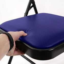 Ilios Innova Silla Plegable acojinada para Oficina, Exteriores, Home Office ergonomica (Azul con Negro)