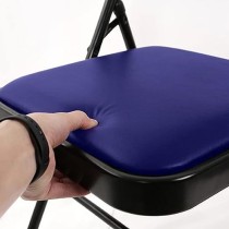 Ilios Innova Silla Plegable acojinada para Oficina, Exteriores, Home Office ergonomica (Azul con Negro)