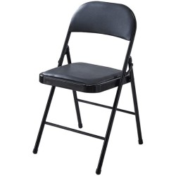 Ilios Innova Silla Plegable acojinada para Oficina, Exteriores, Home Office ergonomica (Negro)