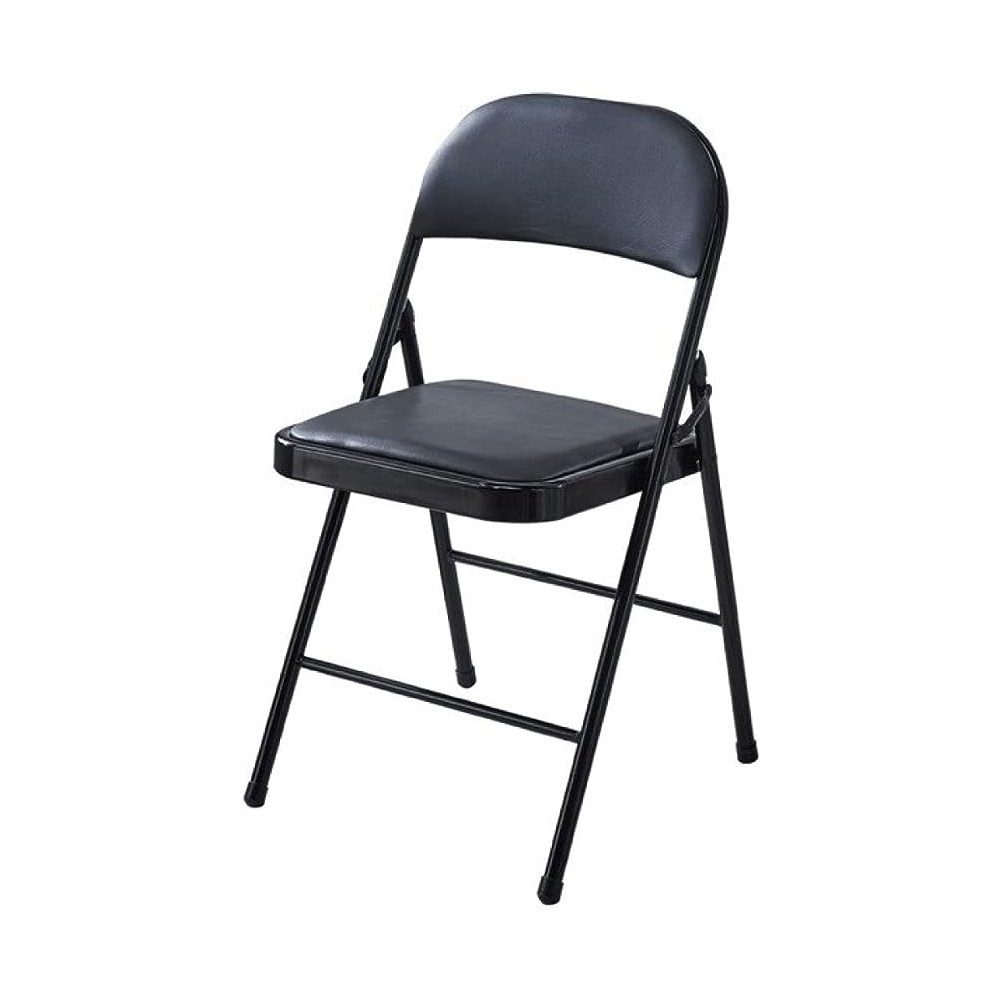 Ilios Innova Silla Plegable acojinada para Oficina, Exteriores, Home Office ergonomica (Negro)
