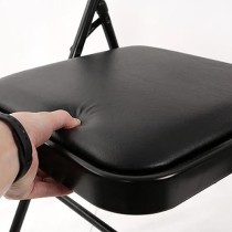 Ilios Innova Silla Plegable acojinada para Oficina, Exteriores, Home Office ergonomica (Negro)