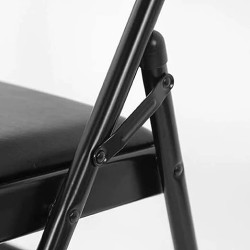 Ilios Innova Silla Plegable acojinada para Oficina, Exteriores, Home Office ergonomica (Negro)