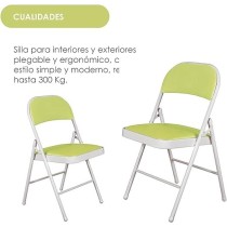 Ilios Innova Silla Plegable acojinada para Oficina, Exteriores, Home Office ergonomica (Verde Limon)
