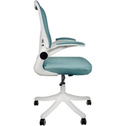 siafu Silla ejecutiva Moderna ergonómica con Respaldo reclinable y reposabrazos acolchonado abatible (Azul)