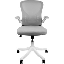 siafu Silla ejecutiva ergonómica con Respaldo reclinable y reposabrazos acolchonado abatible (Gris)