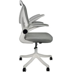 siafu Silla ejecutiva ergonómica con Respaldo reclinable y reposabrazos acolchonado abatible (Gris)