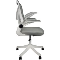 siafu Silla ejecutiva ergonómica con Respaldo reclinable y reposabrazos acolchonado abatible (Gris)