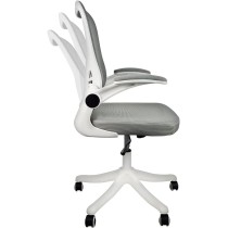 siafu Silla ejecutiva ergonómica con Respaldo reclinable y reposabrazos acolchonado abatible (Gris)