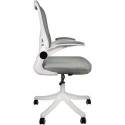 siafu Silla ejecutiva ergonómica con Respaldo reclinable y reposabrazos acolchonado abatible (Gris)