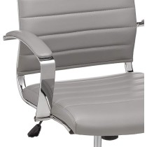 Amazon Basics - Silla de escritorio giratoria ejecutiva de respaldo alto con tapicería acanalada Puresoft gris