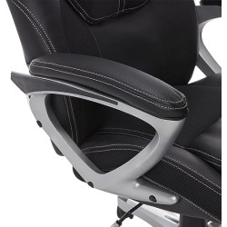 Serta 43673 Silla ejecutiva de cuero sintético, Negro
