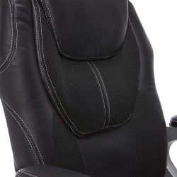 Serta 43673 Silla ejecutiva de cuero sintético, Negro