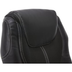 Serta 43673 Silla ejecutiva de cuero sintético, Negro