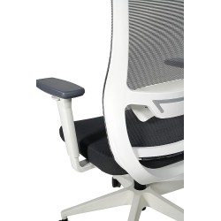 OFIK Silla Ejecutiva de Escritorio para Oficina de Respaldo Mesh y Asiento de Tela Modelo H7 (Gris)
