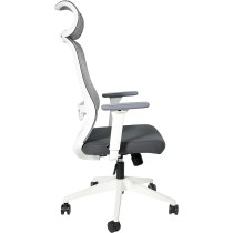 OFIK Silla Ejecutiva de Escritorio para Oficina de Respaldo Mesh y Asiento de Tela Modelo H7 (Gris)