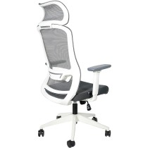 OFIK Silla Ejecutiva de Escritorio para Oficina de Respaldo Mesh y Asiento de Tela Modelo H7 (Gris)