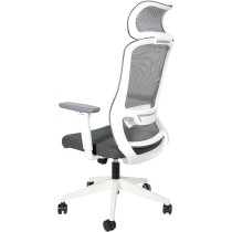 OFIK Silla Ejecutiva de Escritorio para Oficina de Respaldo Mesh y Asiento de Tela Modelo H7 (Gris)