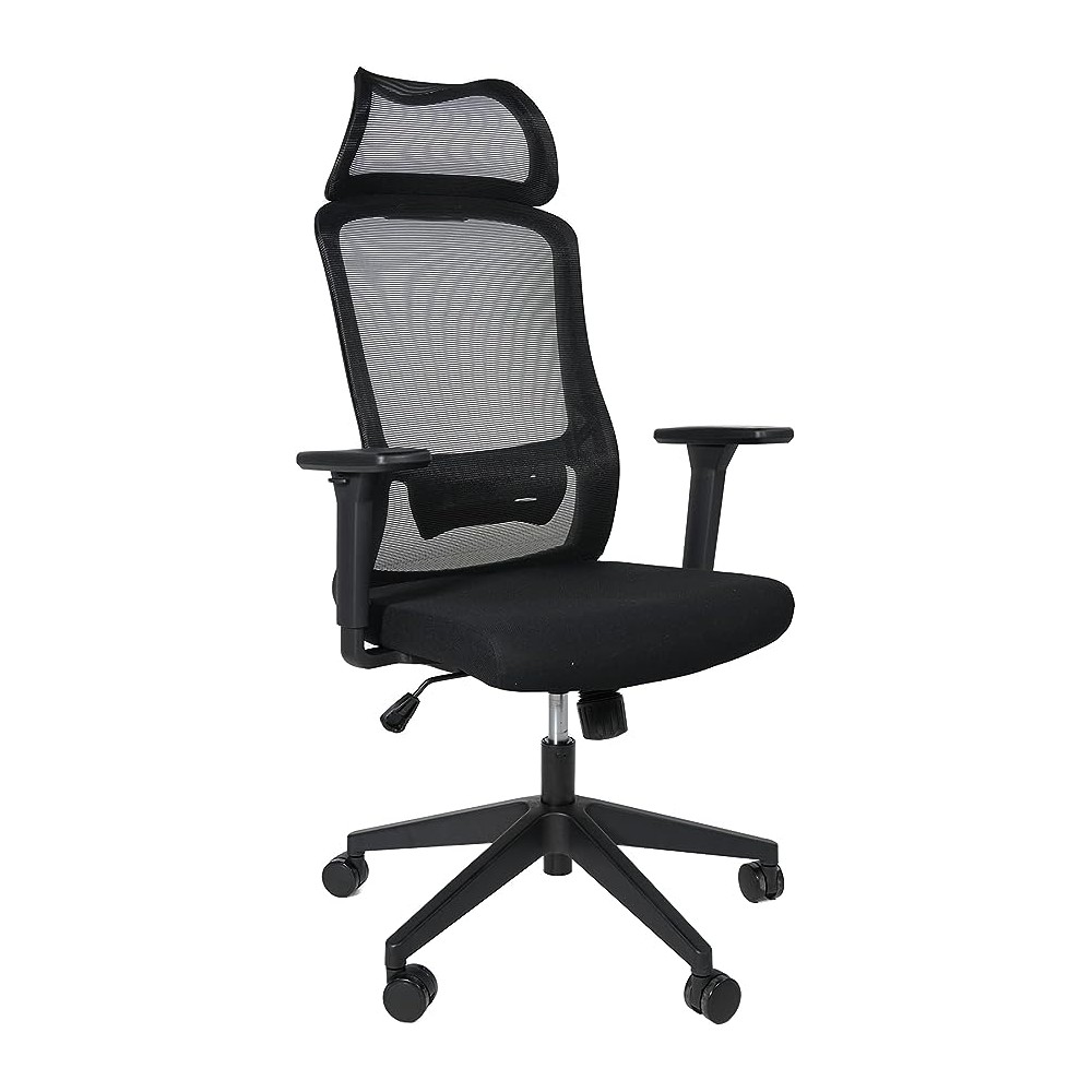 OFIK Silla Ejecutiva de Escritorio para Oficina de Respaldo Mesh y Asiento de Tela Modelo H7 (Negro)