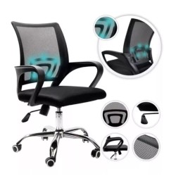 Silla De Oficina Escritorio Ergonómica Ruedas Soporte Lumbar