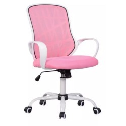 Silla De Oficina Rosa Ergonomica Giratoria