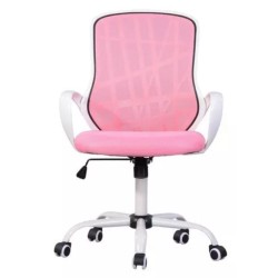 Silla De Oficina Rosa Ergonomica Giratoria