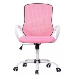 Silla De Oficina Rosa Ergonomica Giratoria