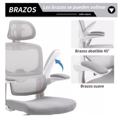 Homemake Furniture Silla De Oficina GriS